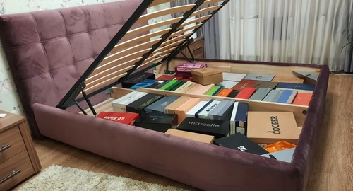 Перетяжка изголовья кровати. Кондопога