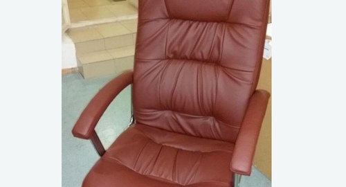 Обтяжка офисного кресла. Кондопога